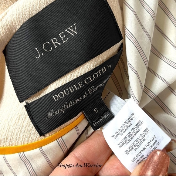 J.Crew ivory long sleeveless double cloth belted layering vest *shop@iamwarrior - Picture 12 of 13